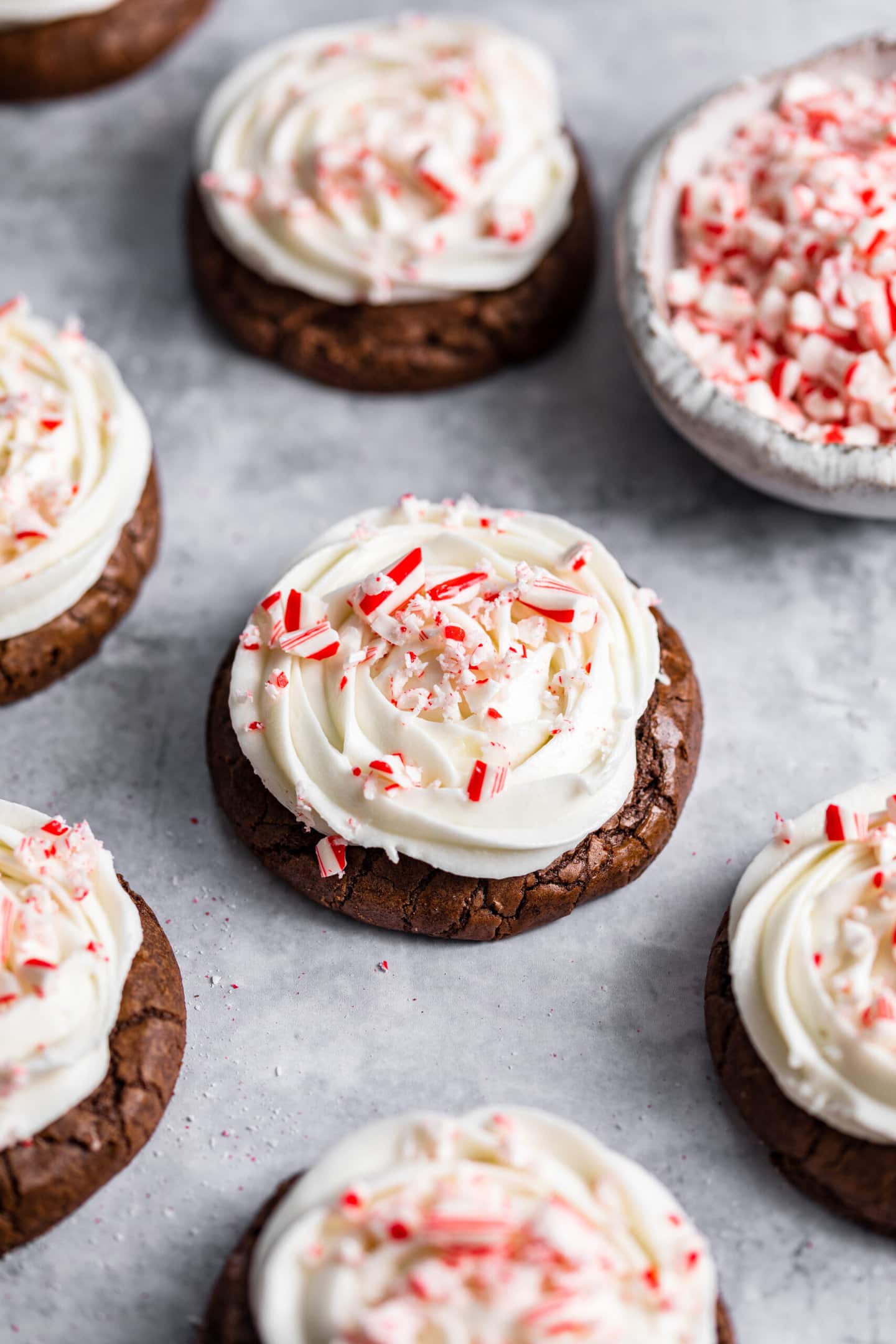 Fudgy & Chewy Frosted Peppermint Brownie Cookies: A Festive Treat